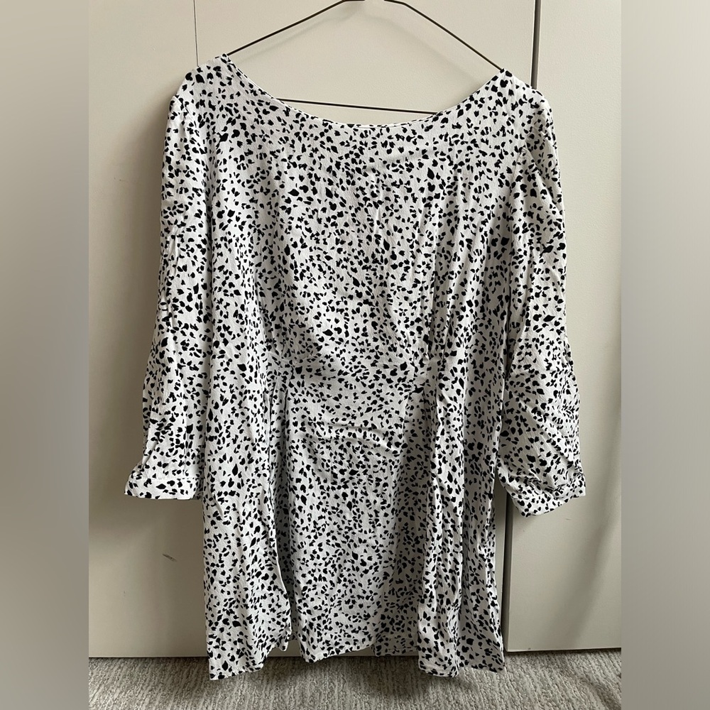 Seraphine printed belted maternity blouse